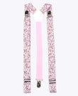 Hosenträger Liberty Rosa n°4 Herren Baumwolle «Gaspard»