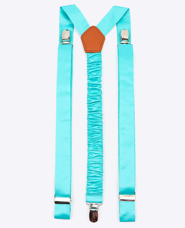 Hosenträger Blau n°4 Herren aus Polyester «Ernest»