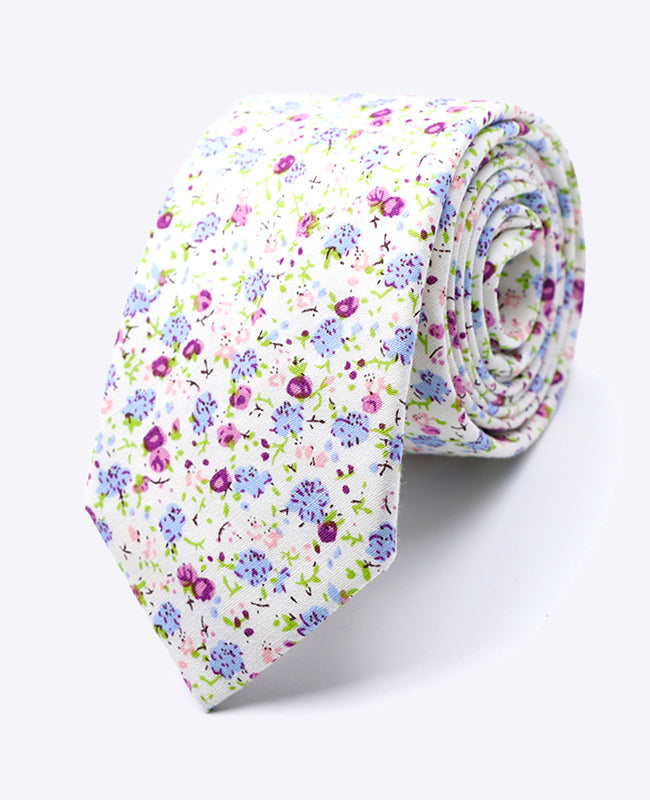 Krawatte Liberty Grau Herren Baumwolle Gaspard 