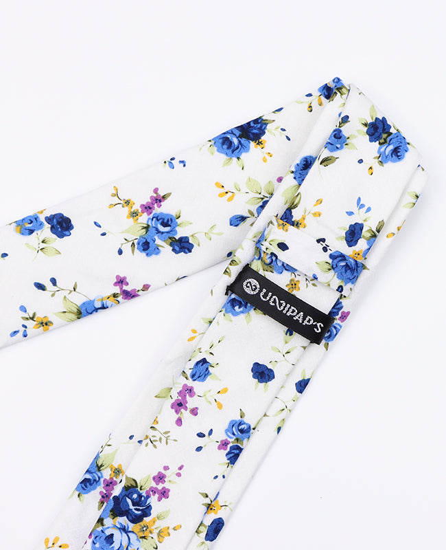 Krawatte Liberty Weiß Nr. 3 Herren aus Baumwolle | Charles - Unipap's