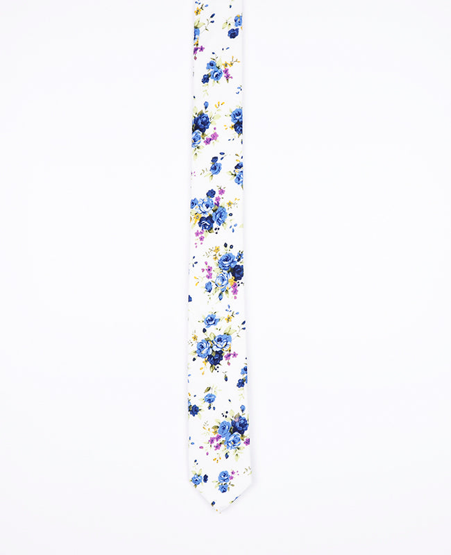 Krawatte Liberty Weiß Nr. 3 Herren aus Baumwolle | Charles - Unipap's