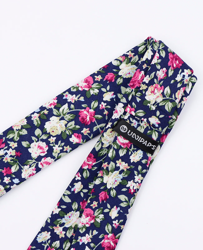 Krawatte Liberty Blau n°1 Herren aus Baumwolle | Charles - Unipap's