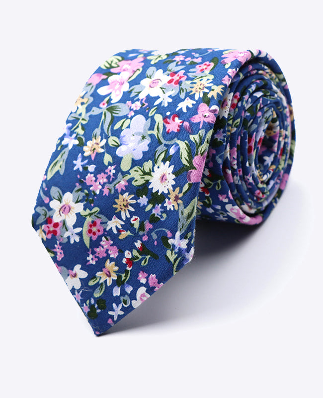 Liberty Krawatte Blau n°11 Herren Baumwolle | Gaspard - Unipap's