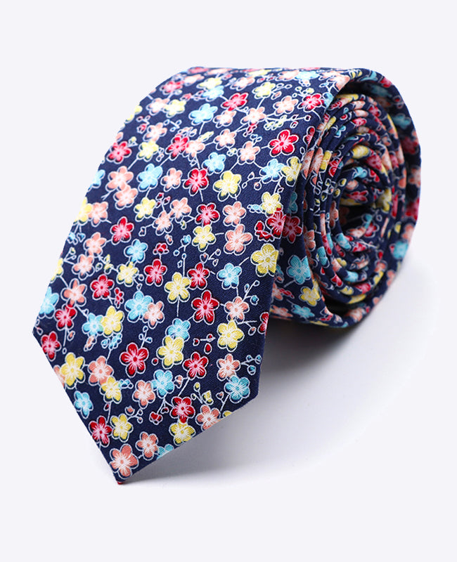 Krawatte Liberty Blau n°12 Herren Baumwolle | Gaspard - Unipap's