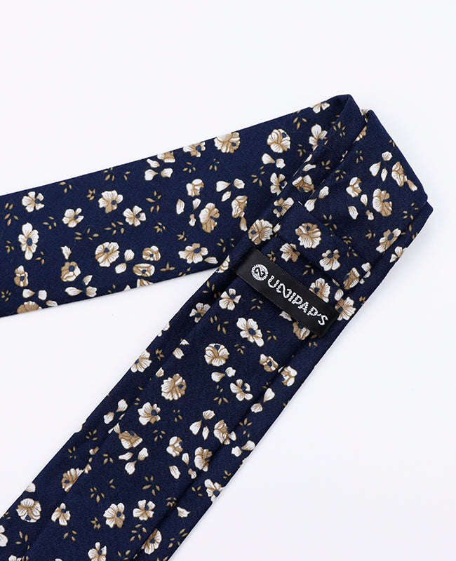 Krawatte Liberty Blau n°13 Herren aus Baumwolle | Gaspard - Unipap's