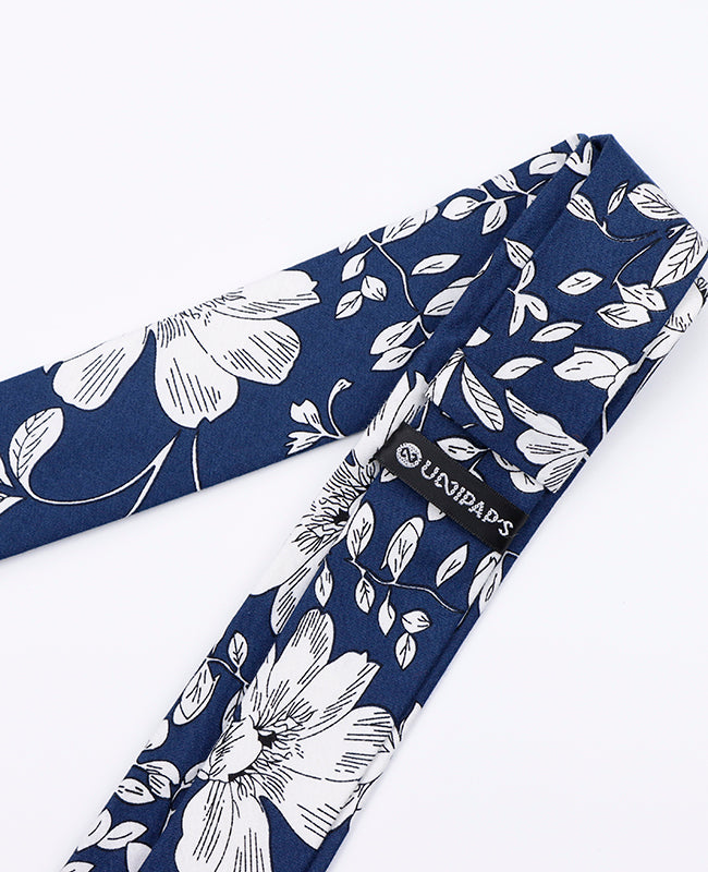 Krawatte Liberty Blau n°2 Herren aus Baumwolle | Clovis - Unipap's