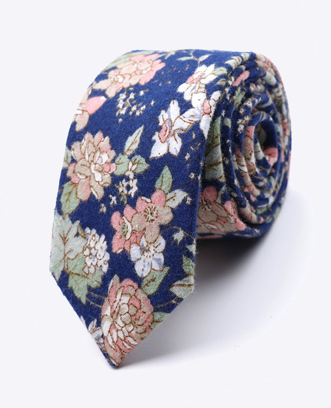 Liberty Krawatte Blau n°3 Herren aus Baumwolle | Charles - Unipap's