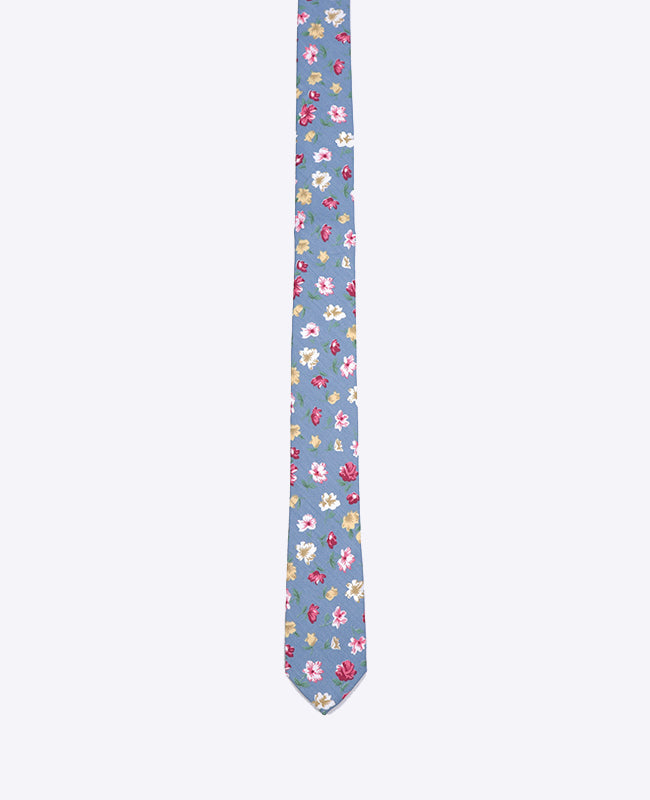 Krawatte Liberty Blau n°4 Herren Baumwolle | Gaspard - Unipap's