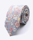 Krawatte Liberty Grau Nr. 2 Herren Baumwolle Gaspard 