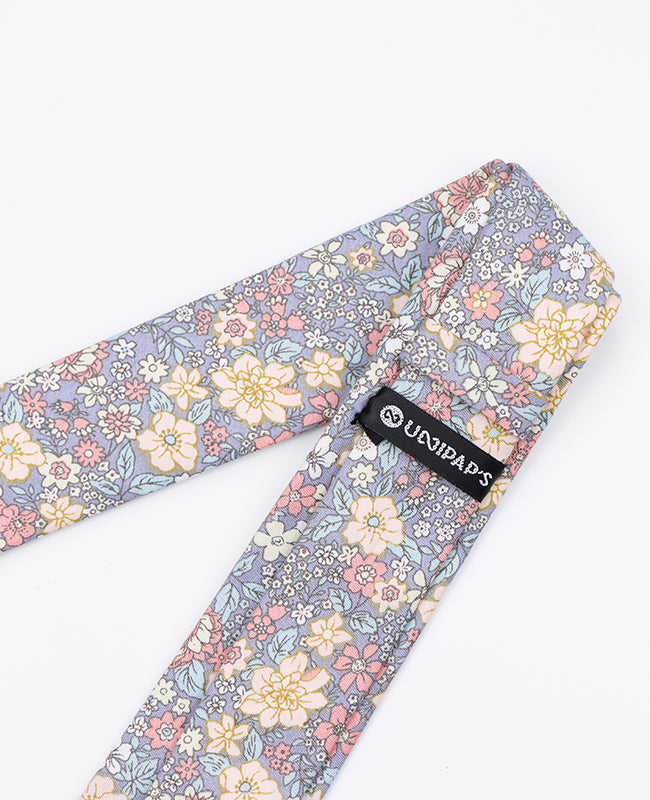 Krawatte Liberty Grau Nr. 2 Herren Baumwolle Gaspard 