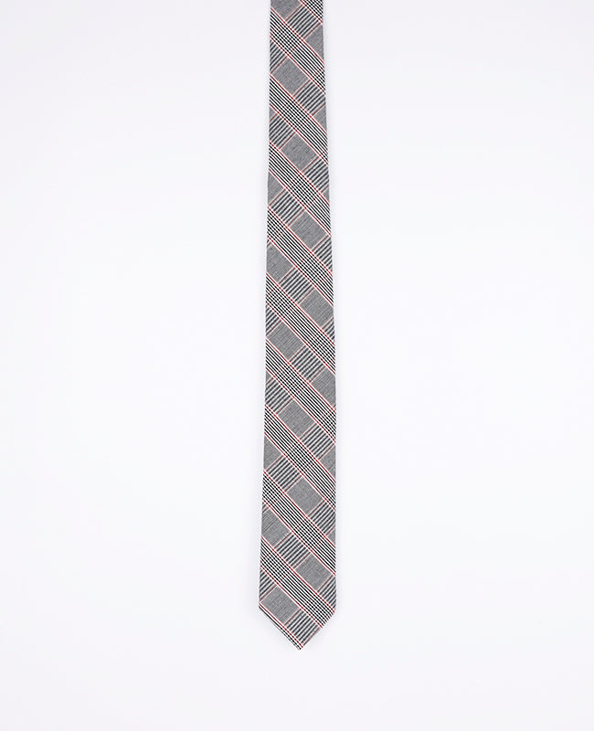 Krawatte Tartan Grau n°2 Herren aus Baumwolle | Marcel - Unipap's