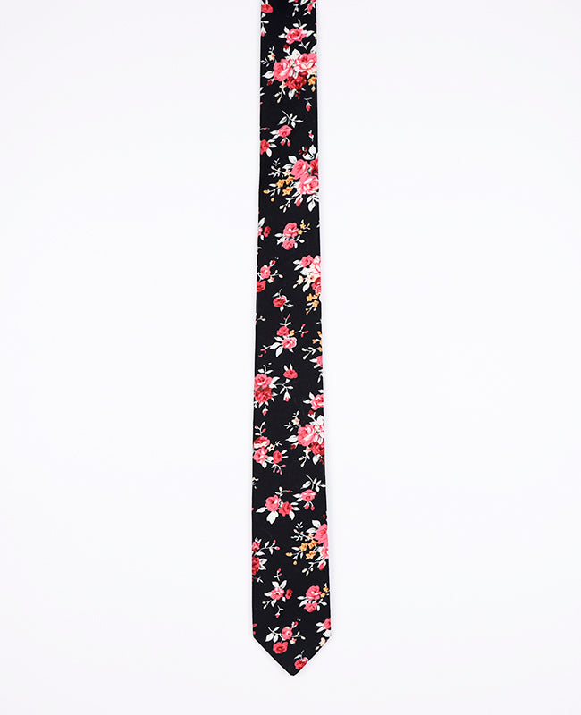 Cravate Liberty Noir n°1 Homme en Coton | Charles - Unipap's