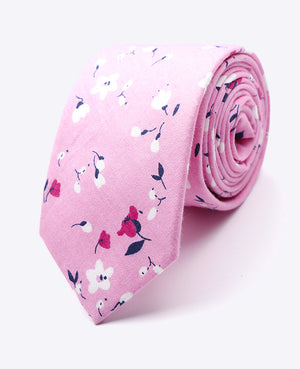 Krawatte Liberty Rosa n°2 Herren Baumwolle | Gaspard - Unipap's