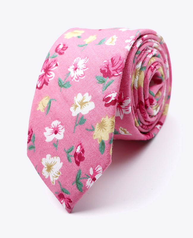 Krawatte Liberty Rosa n°3 Herren Baumwolle | Gaspard - Unipap's