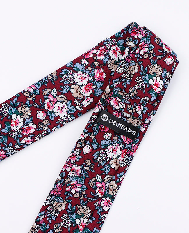 Krawatte Liberty Rot Herren aus Baumwolle | Charles - Unipap's