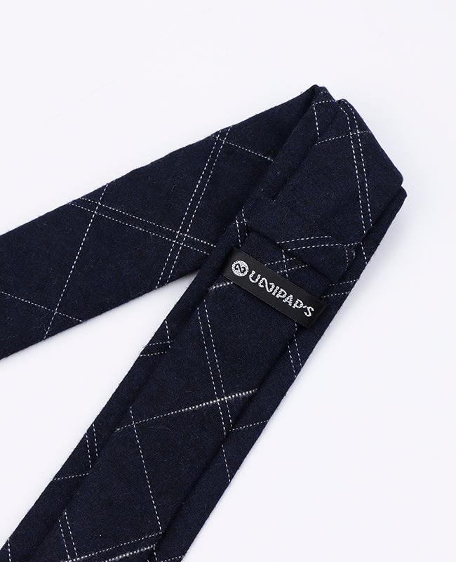 Krawatte Tartan Schwarz n°1 aus Baumwolle | Marcel - Unipap's