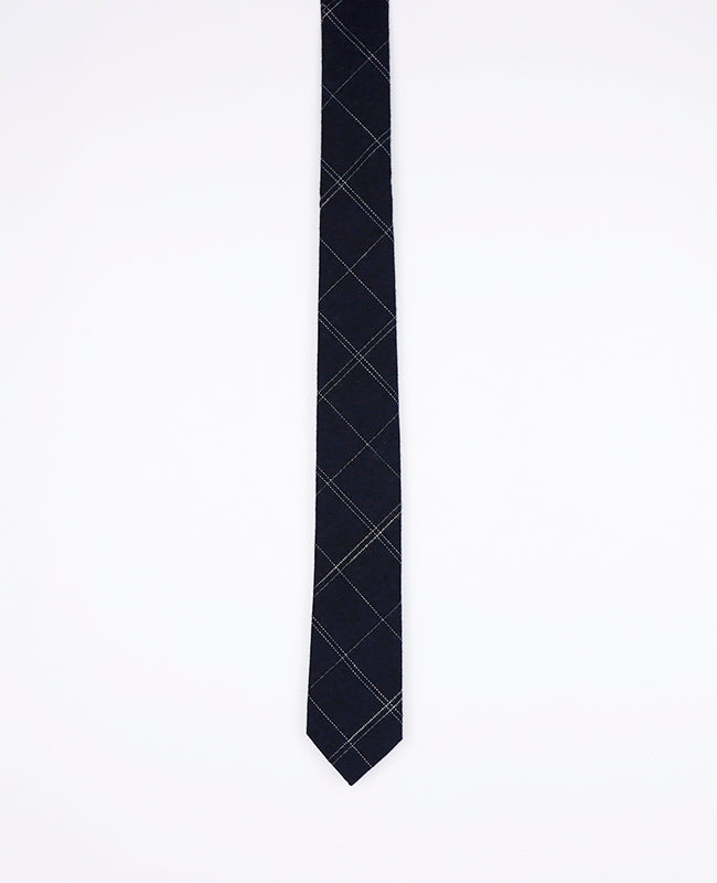 Krawatte Tartan Schwarz n°1 Herren aus Baumwolle | Marcel - Unipap's