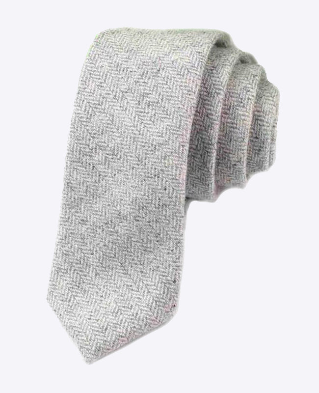 Krawatte Grau n°1 Herren Wolle 