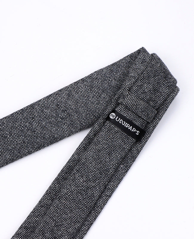 Krawatte Grau n°5 Herren aus Wolle | Claude - Unipap's