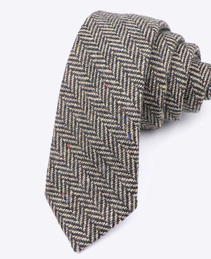 Krawatte Tartan Grau Nr. 2 Herren Wolle 