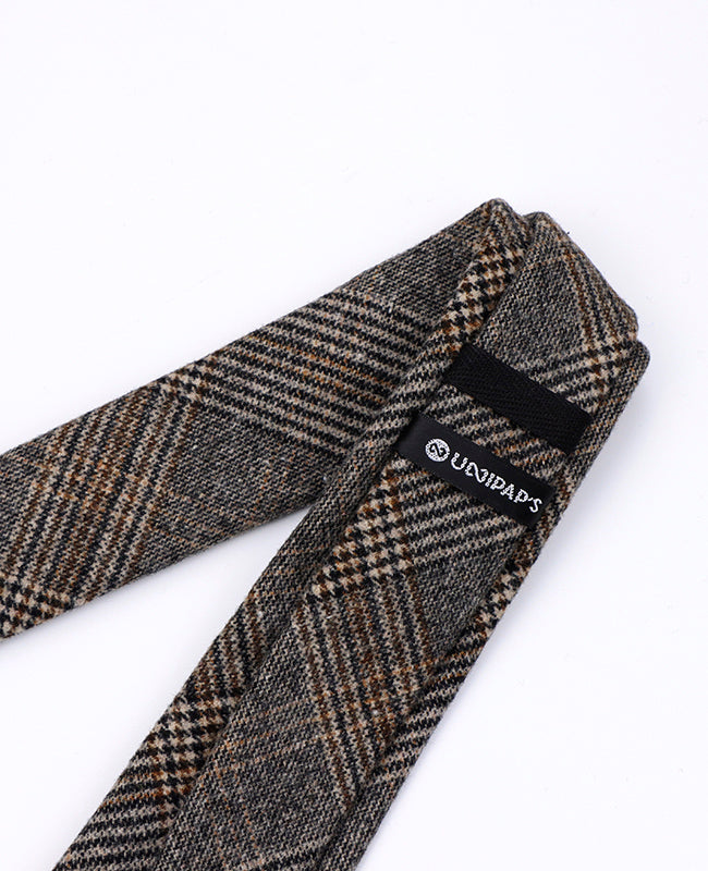 Krawatte Tartan Grau Nr. 6 Herren aus Wolle | Norbert - Unipap's