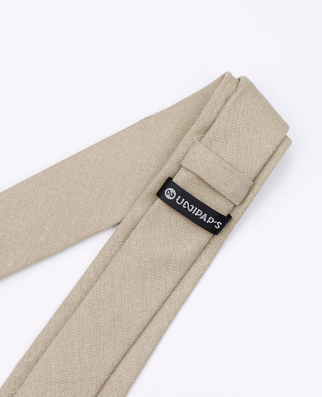 Krawatte Beige Nr. 2 Herren Leinen | Basile - Unipap's