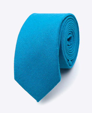 Krawatte Blau n°3 Herren Leinen | Basile - Unipap's
