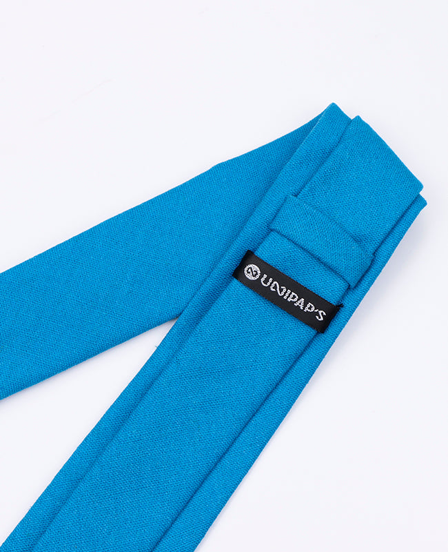 Krawatte Blau n°3 Herren Leinen | Basile - Unipap's