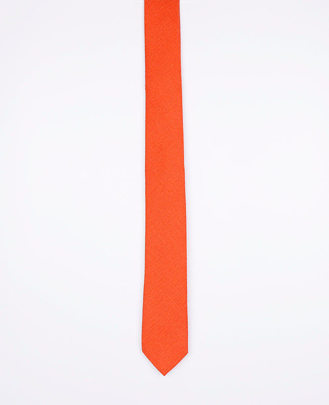 Krawatte Orange Nr.1 Herren aus Leinen | Basile - Unipap's