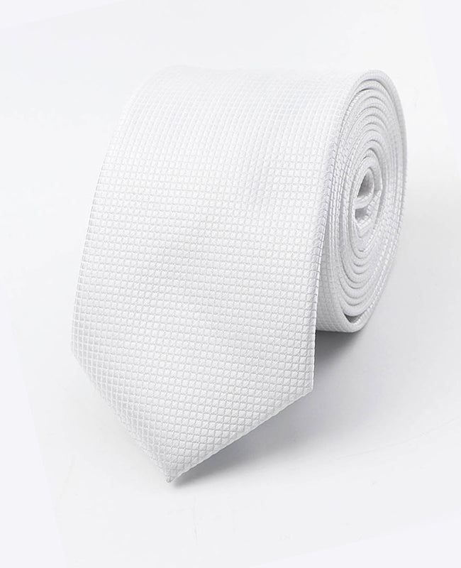 Weiße Krawatte für Herren aus Polyester | Martin - Unipap's