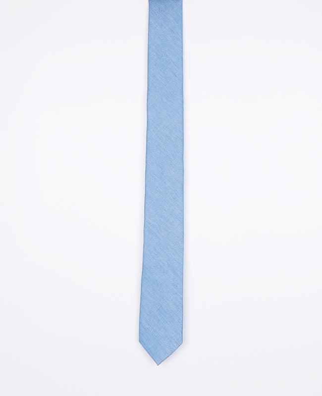 Krawatte Blau Nr. 6 für Herren aus Baumwolle 