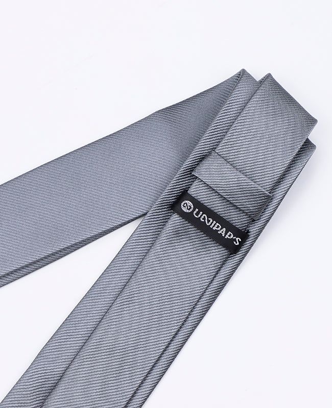Krawatte Grau Nr. 1 Herren aus Polyester | Lucien - Unipap's