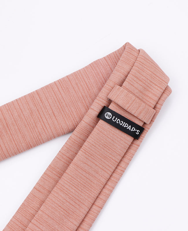 Pfirsichrosafarbene Krawatte Herren aus Polyester | Augustin - Unipap's