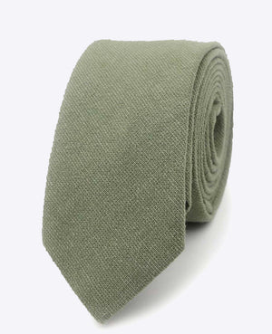 Krawatte Grün n°2 aus Baumwolle 