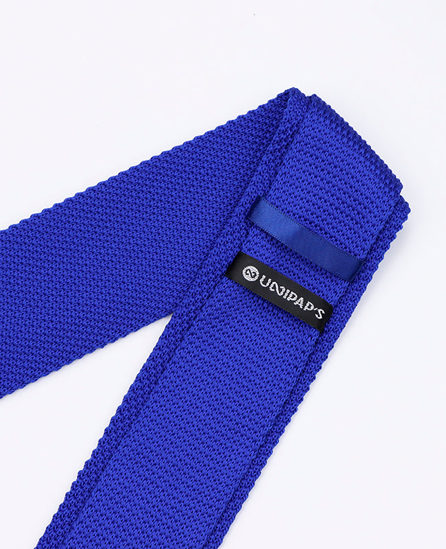 Blaue Strickkrawatte Nr. 1 für Herren «Léon»