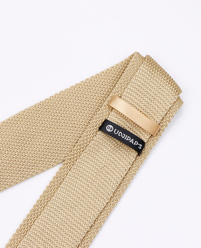 Goldene Strickkrawatte Herren «Léon»