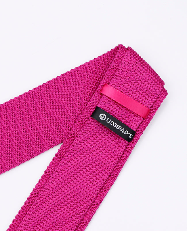 Krawatte Rosa n°1 Herren aus Strick «Léon»