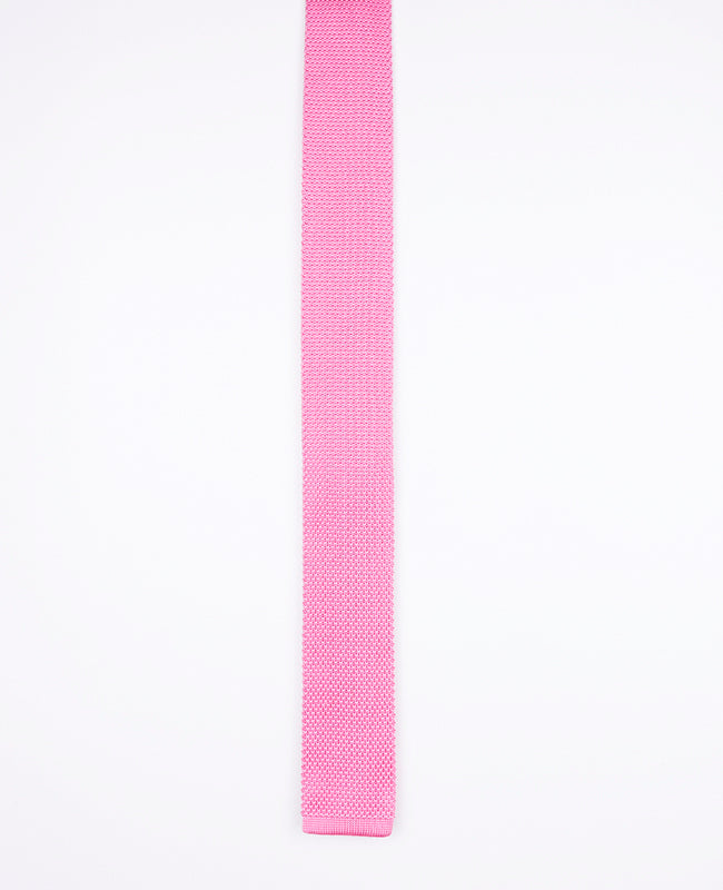Krawatte Rosa n°2 Herren aus Strick «Léon»
