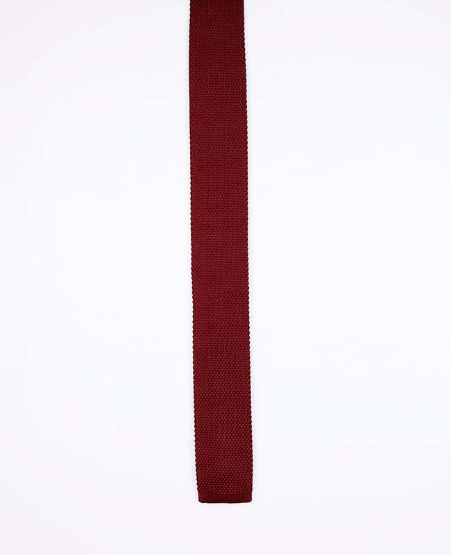 Rote Strickkrawatte Nr. 1 für Herren „Léon"