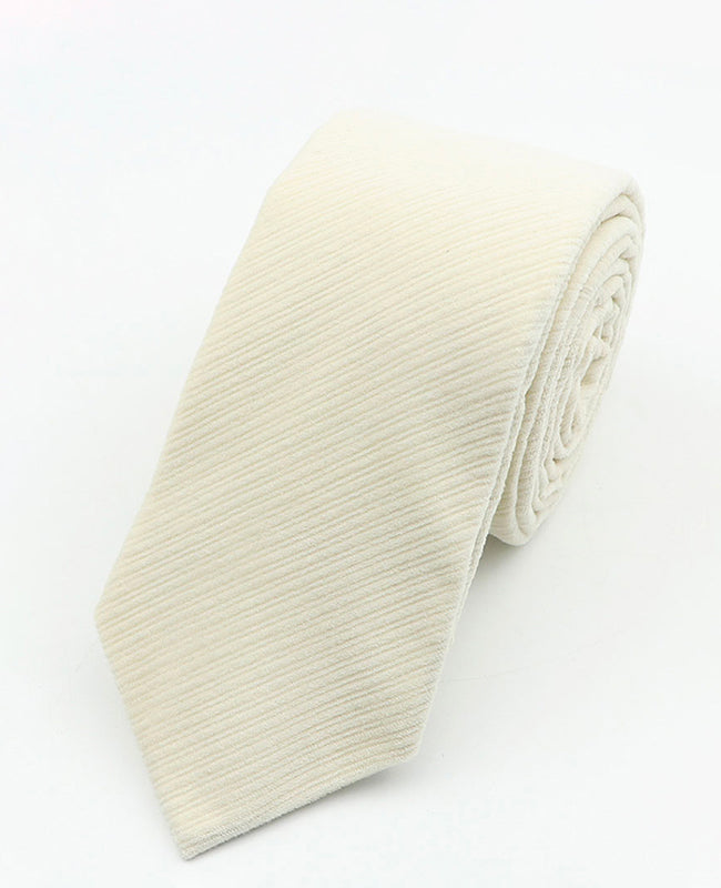 Weiße Herren-Krawatte aus Samt | Marius - Unipap's