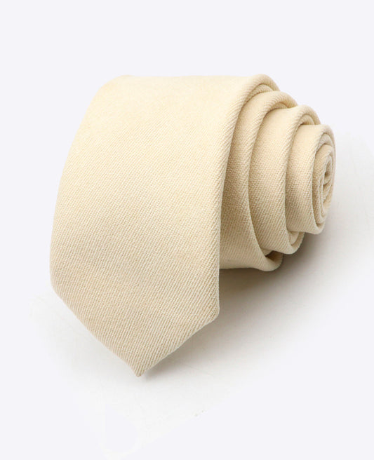 Cravate Blanc Homme en Effet Velours «Simon»