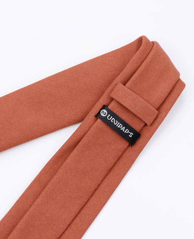 Krawatte Terracotta Nr. 3 Herren in Samt-Optik «Simon»