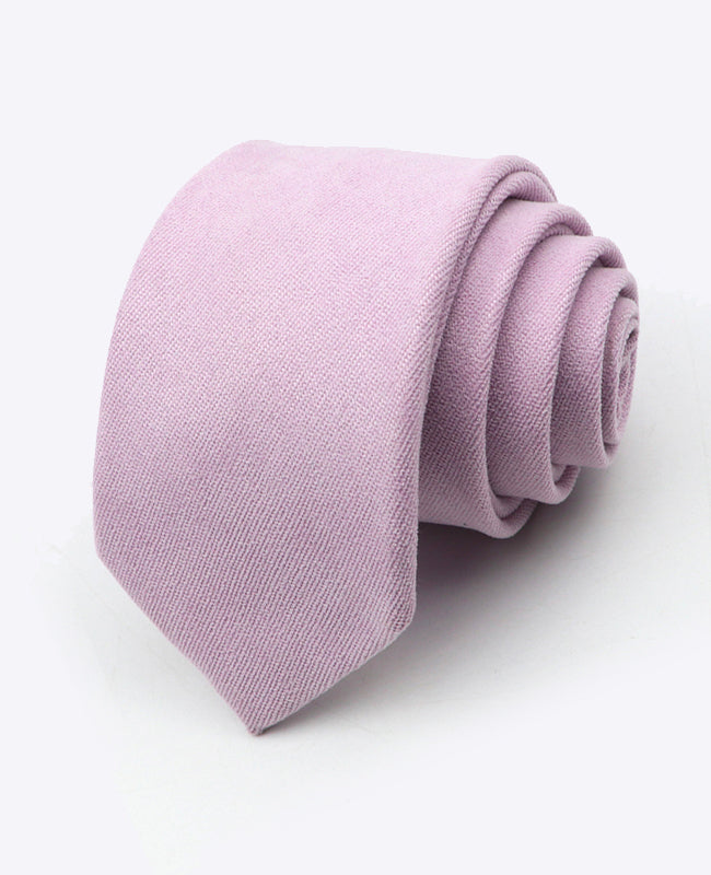 Krawatte Violett Nr. 1 Herren in Samt-Optik «Simon»