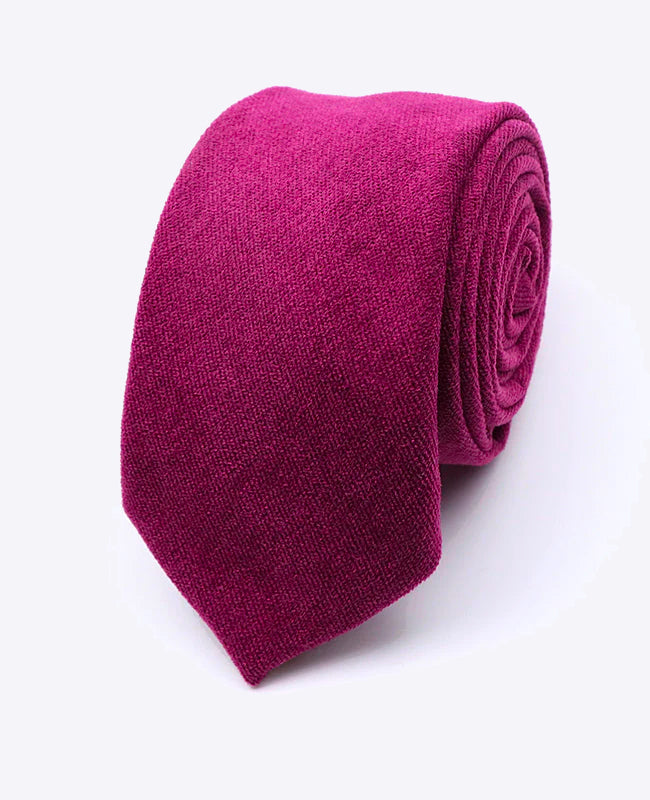 Krawatte Violett Nr. 2 Herren in Samt-Optik «Simon»