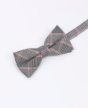 Fliege Tartan Grau n°2 Kinder aus Baumwolle | Marcel - Unipap's