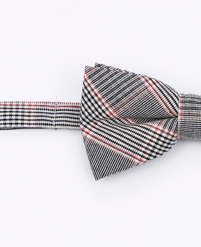 Fliege Tartan Grau n°2 Kinder aus Baumwolle | Marcel - Unipap's