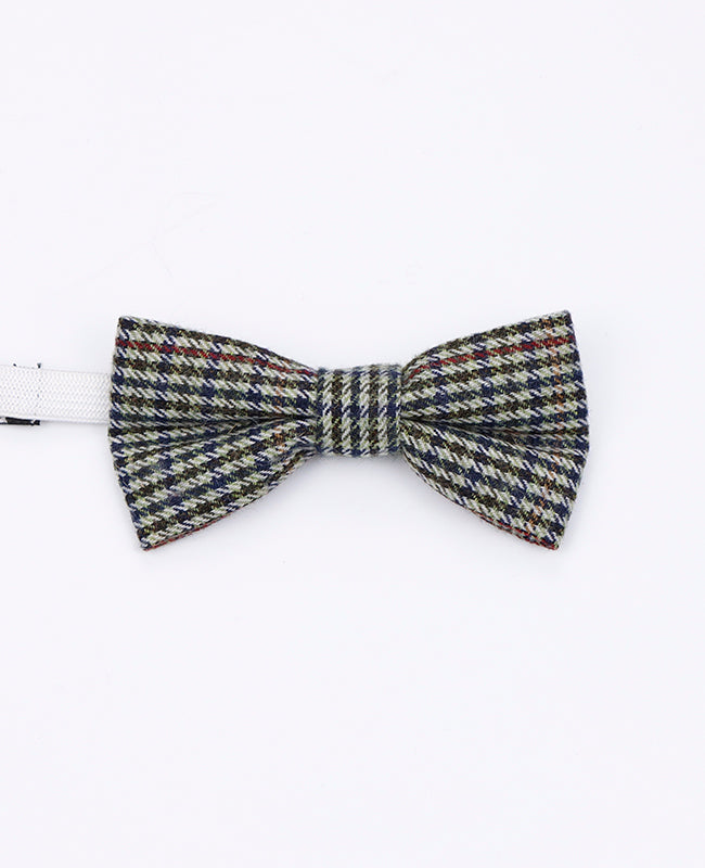 Fliege Tartan Grau Nr. 9 Kinder aus Wolle | Nobert - Unipap's