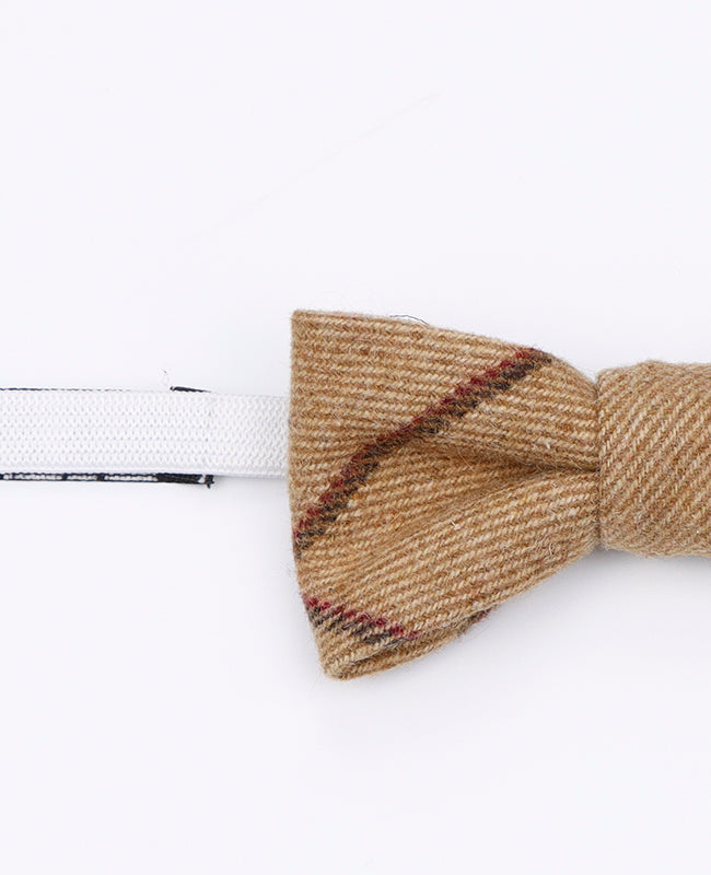 Fliege Tartan Braun Nr. 1 Kinder aus Wolle | Nobert - Unipap's