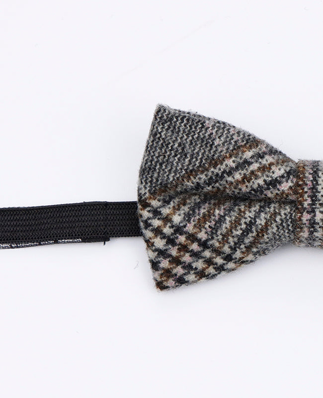 Fliege Tartan Grau Nr. 7 Kinder aus Wolle | Norbert - Unipap's