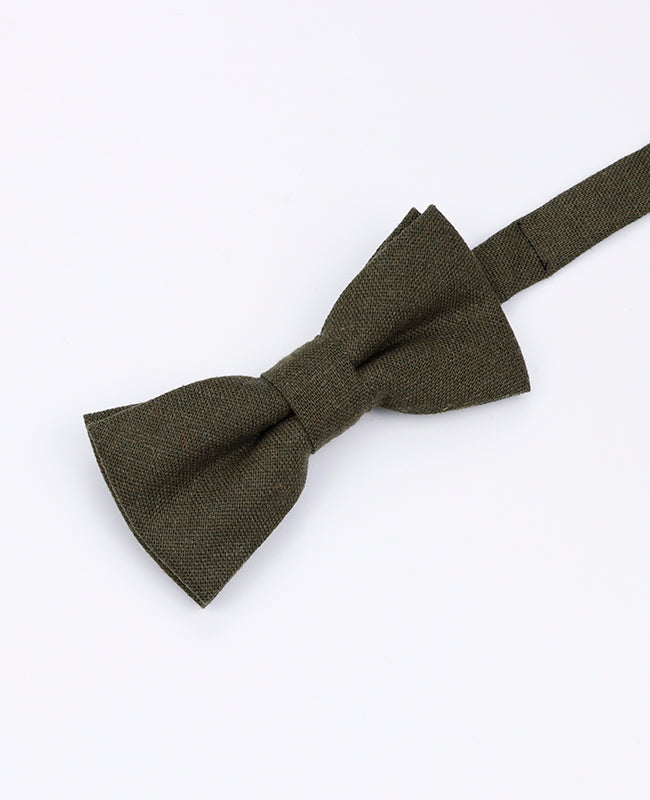 Noeud Papillon Vert n°1 Enfant en Lin | Basile - Unipap's